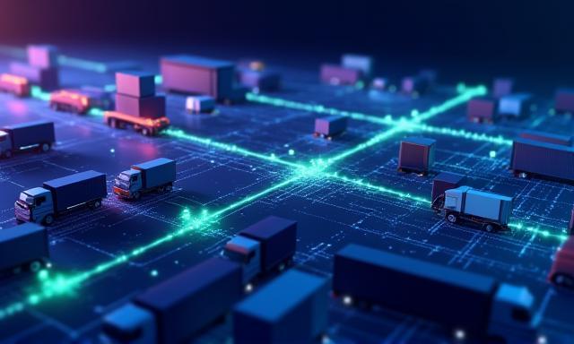 Blockchain in supply chain graphic