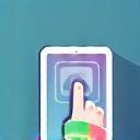 Intuitive user experience icon with cursor