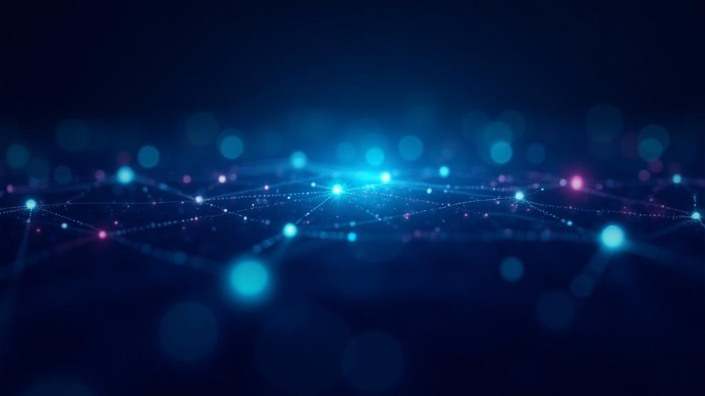 Abstract blockchain network background, signifying secure digital future