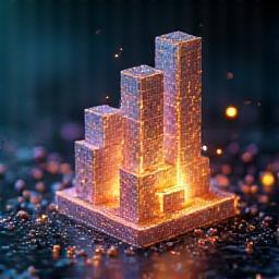 Asset tokenization concept with real-world objects